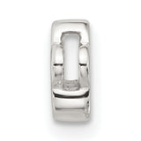 Sterling Silver Flower Slide Pendant Charm, Five Petal Minimalist Floral Design