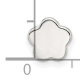 Sterling Silver Flower Slide Pendant Charm, Five Petal Minimalist Floral Design