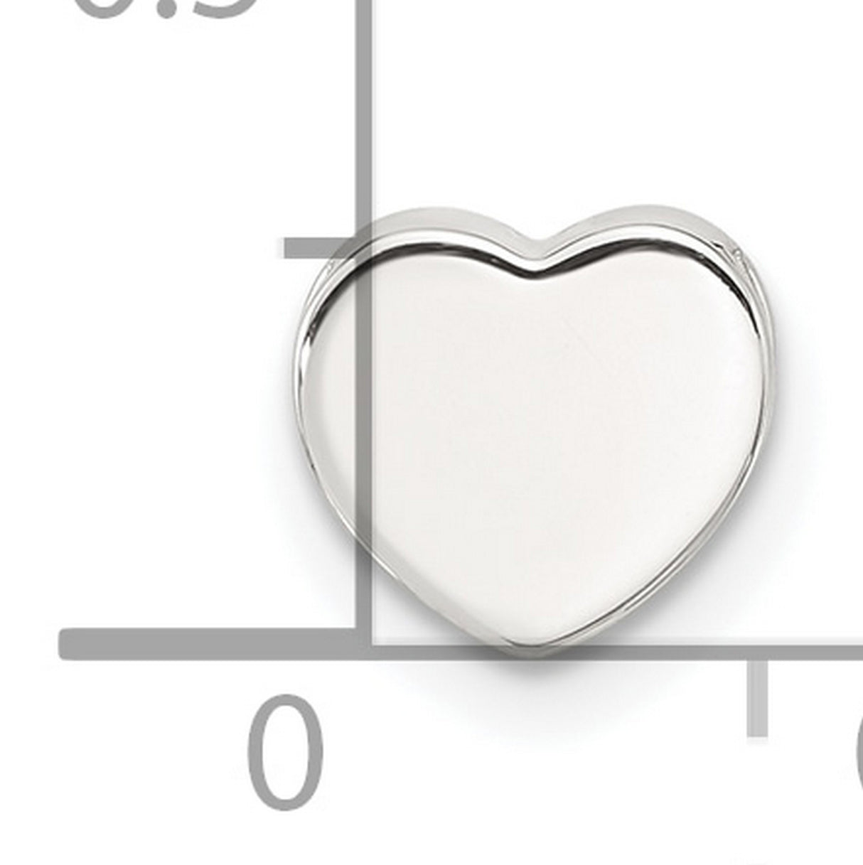 Sterling Silver Heart Pendant, Smooth Polished Finish, Minimalist Romantic Design for Women