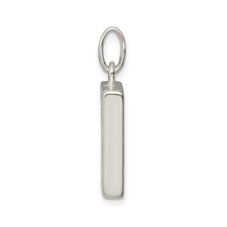 Sterling Silver Photo Pendant with Border Design, Rectangular Frame Keepsake Locket