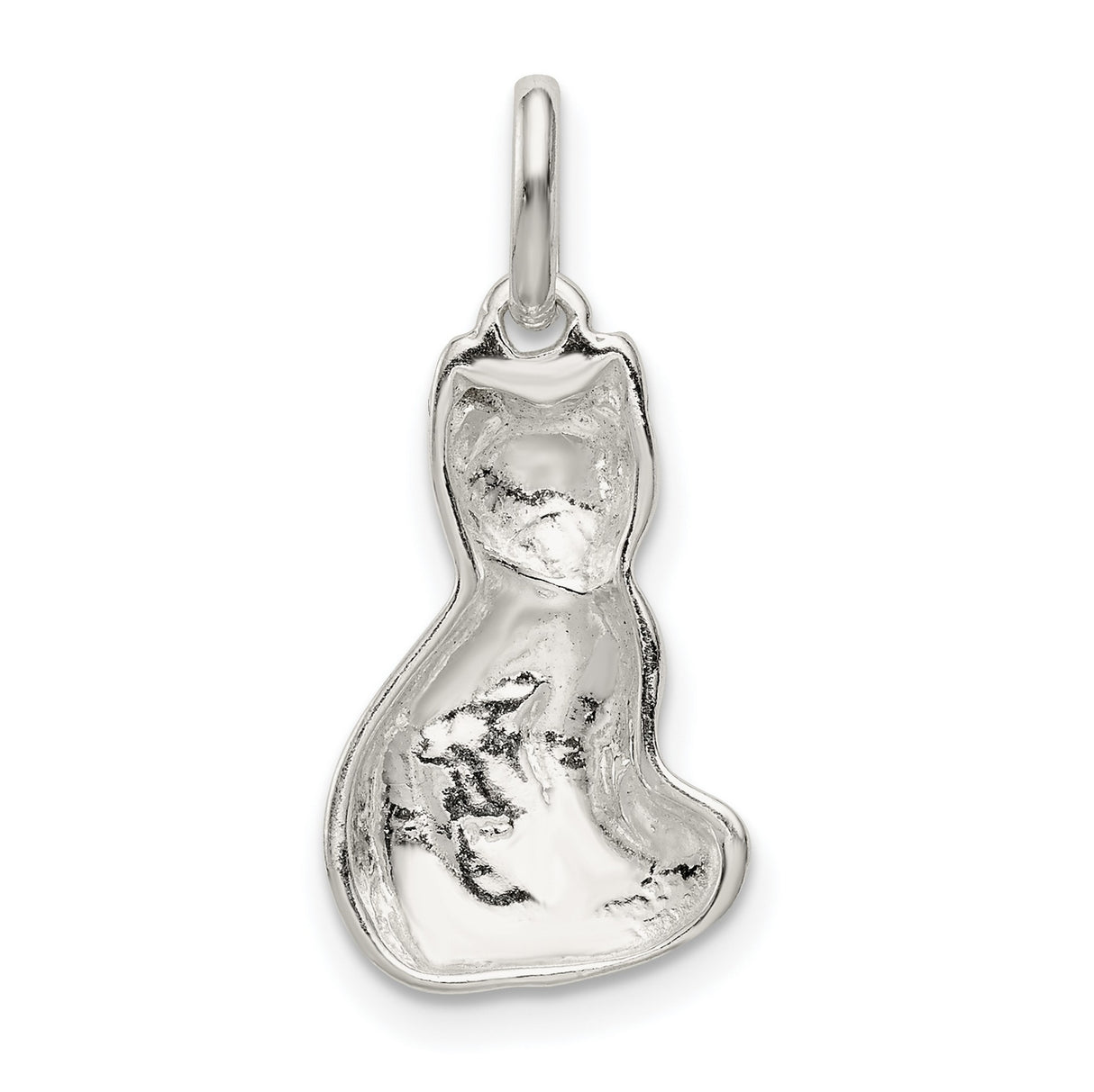 Cat Charm Pendant in Real 925 Sterling Silver