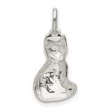 Cat Charm Pendant in Real 925 Sterling Silver