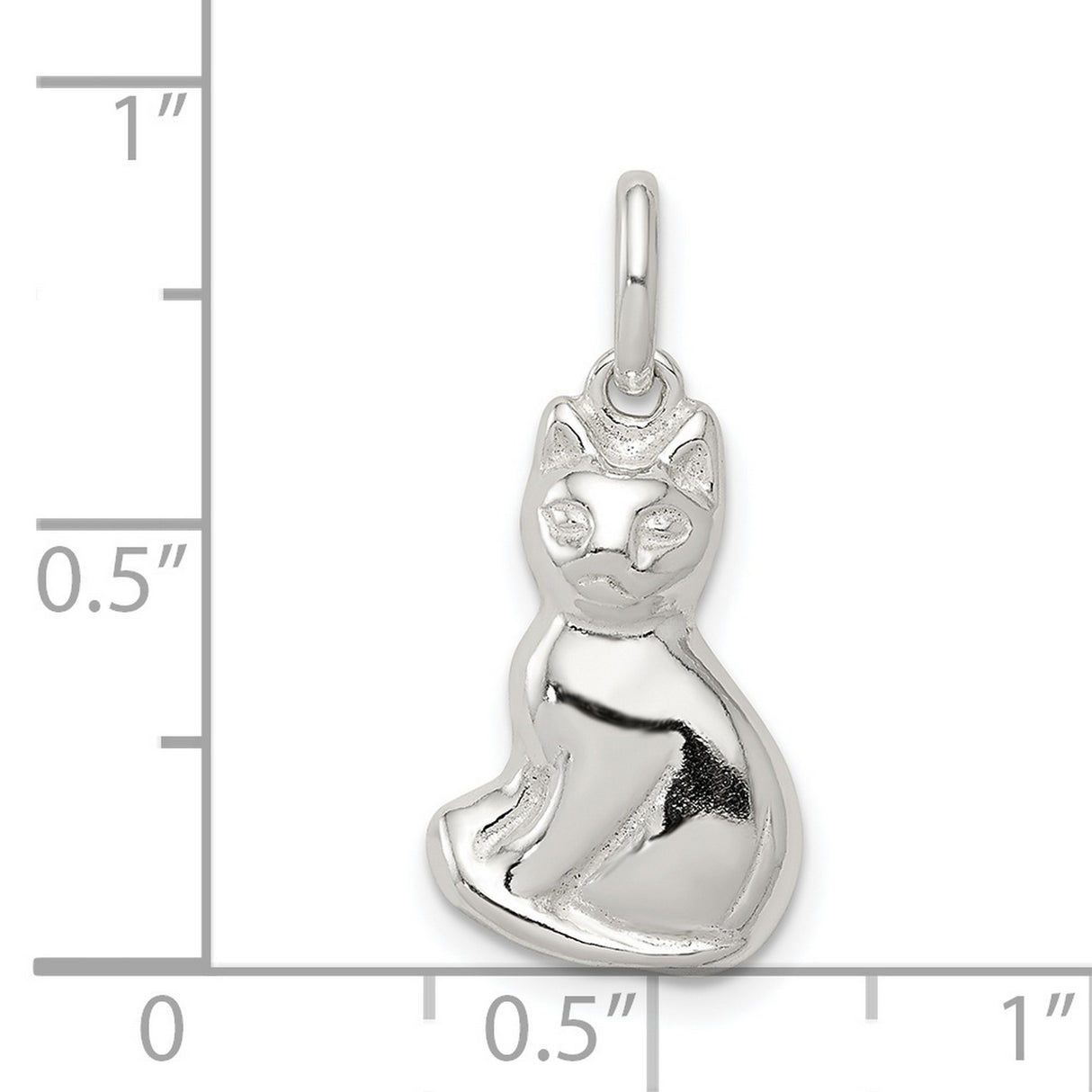 Cat Charm Pendant in Real 925 Sterling Silver