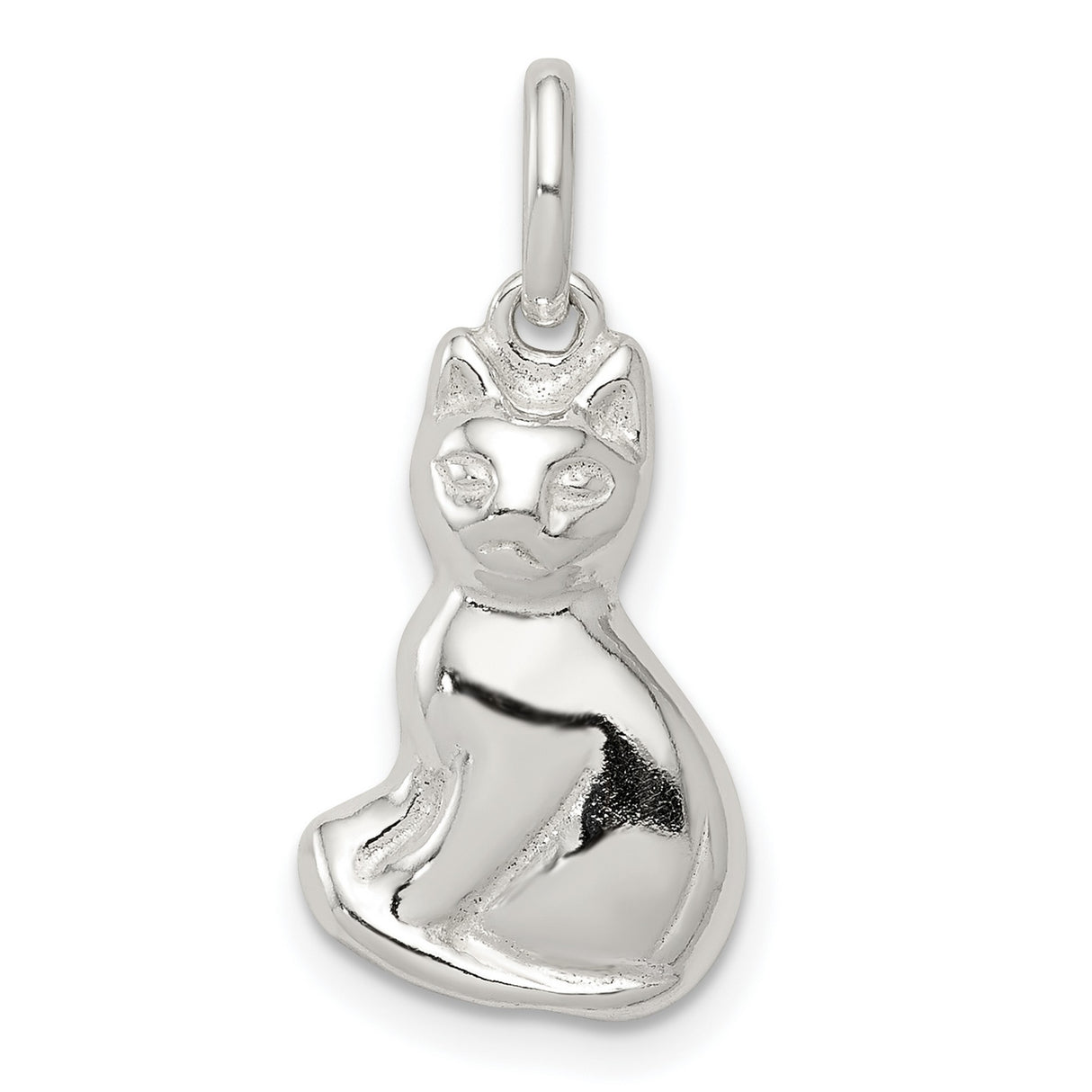 Cat Charm Pendant in Real 925 Sterling Silver