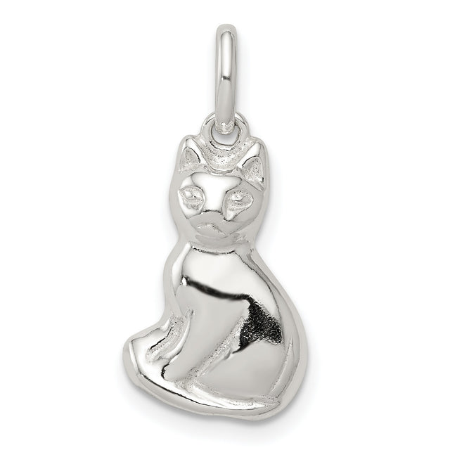 Cat Charm Pendant in Real 925 Sterling Silver