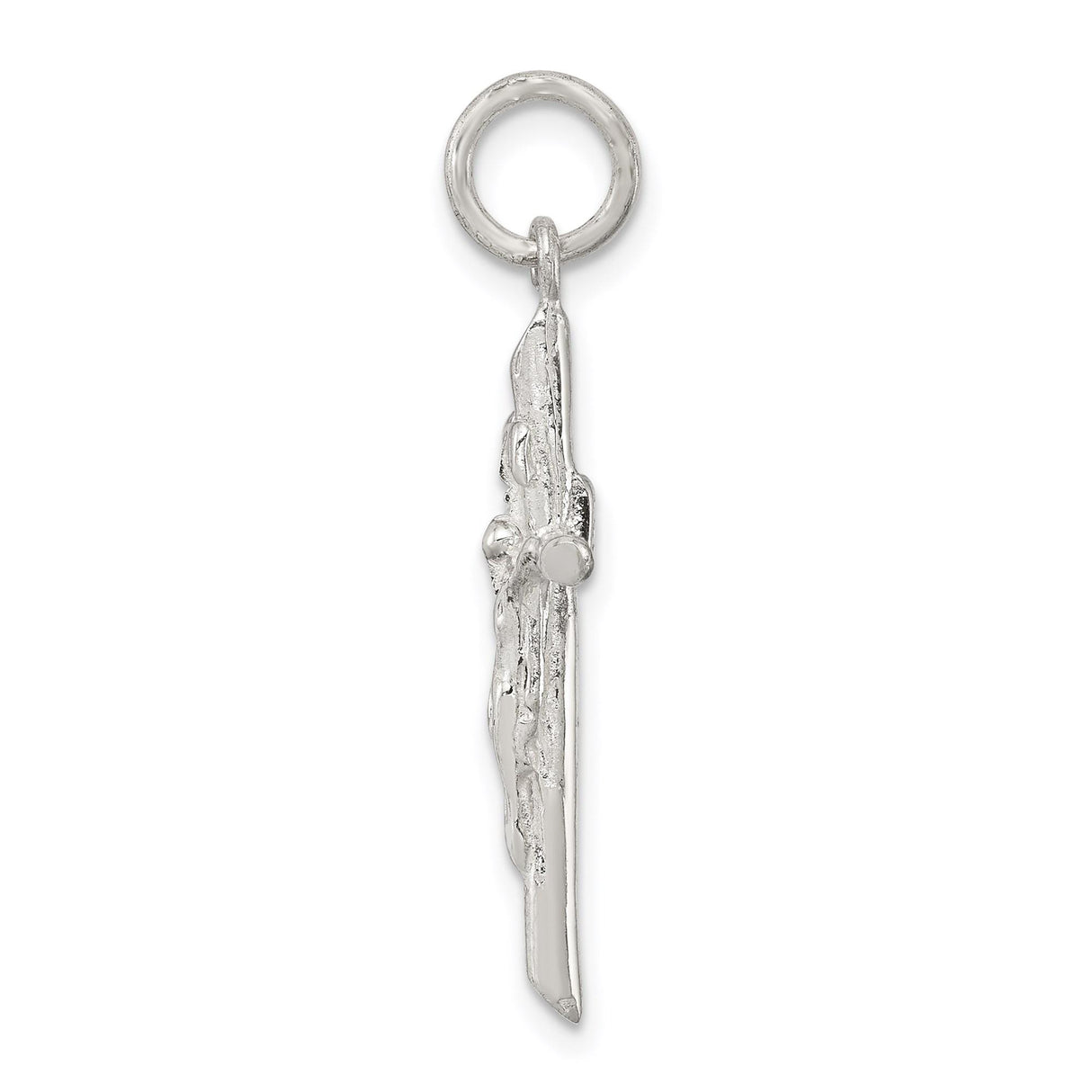 Sterling Silver Crucifix Cross Pendant with Hand Detailed Jesus Figure, Christian Devotional Style