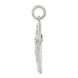 Sterling Silver Crucifix Cross Pendant with Hand Detailed Jesus Figure, Christian Devotional Style