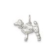 Sterling Silver Poodle Dog Pendant Charm, Detailed Animal Theme for Pet Lovers