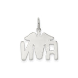 Sterling Silver RN Pendant with Caduceus Symbol, Medical Jewelry for Nurses