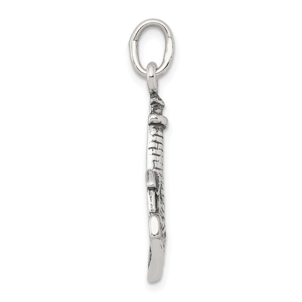 Sterling Silver Lighthouse Pendant with Cabin Design, Nautical Coastal Theme for Women or Unisex Wear