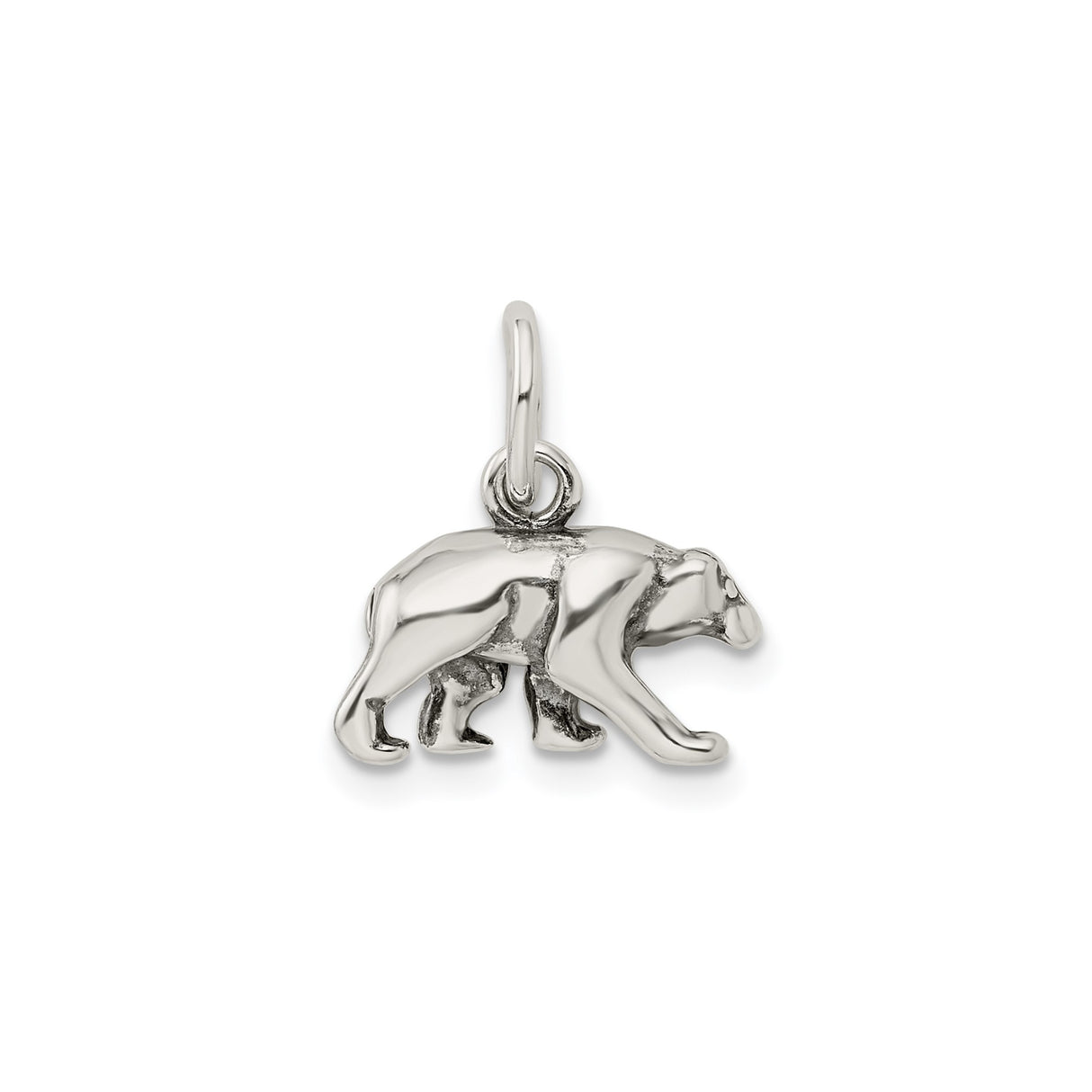 Bear Charm Pendant in Real 925 Sterling Silver