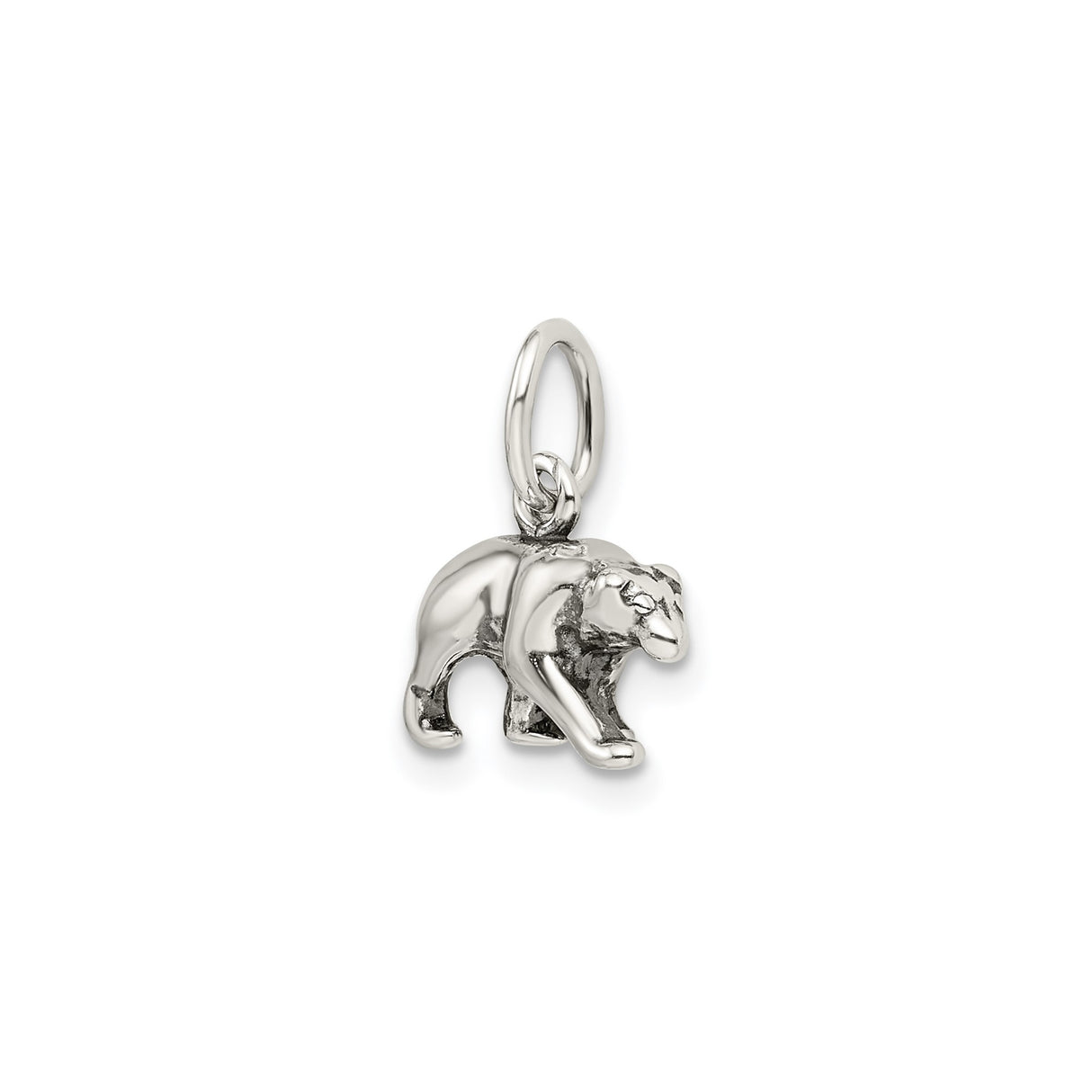Bear Charm Pendant in Real 925 Sterling Silver