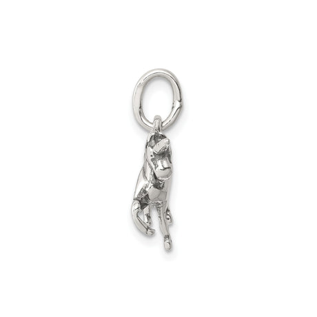 Sterling Silver Unicorn Pendant with Flowing Mane and Tail, Prancing Fantasy Design