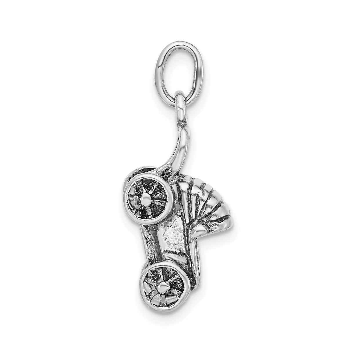 Sterling Silver Car Charm Pendant, Antique Vehicle Design, Retro Automotive Jewelry