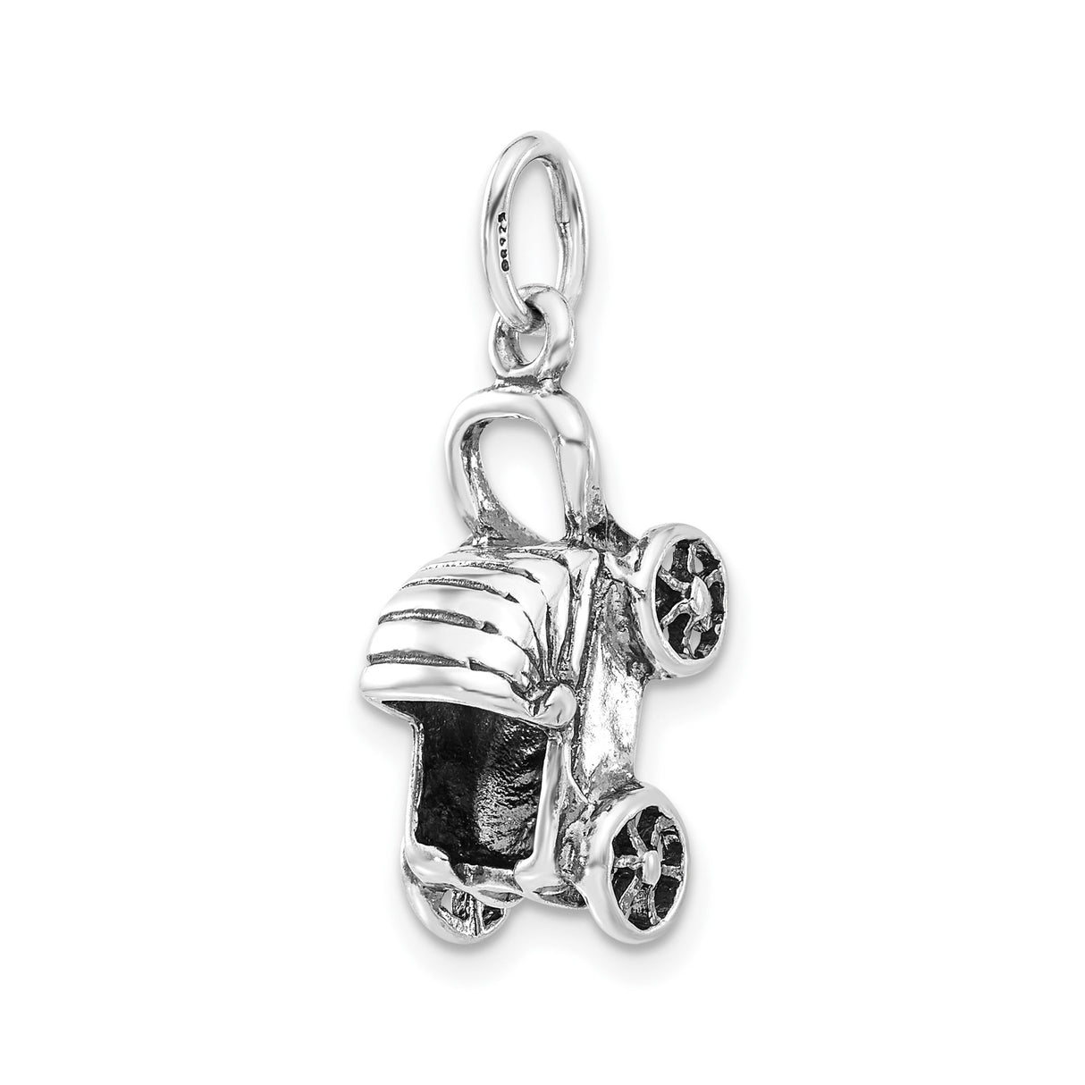 Sterling Silver Car Charm Pendant, Antique Vehicle Design, Retro Automotive Jewelry