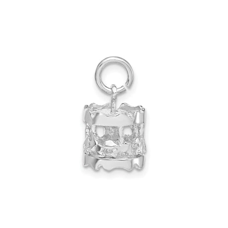 Sterling Silver Carousel Horse Pendant with Canopy Detail, Vintage Carnival Theme Jewelry