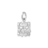 Sterling Silver Carousel Horse Pendant with Canopy Detail, Vintage Carnival Theme Jewelry