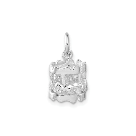 Sterling Silver Carousel Horse Pendant with Canopy Detail, Vintage Carnival Theme Jewelry
