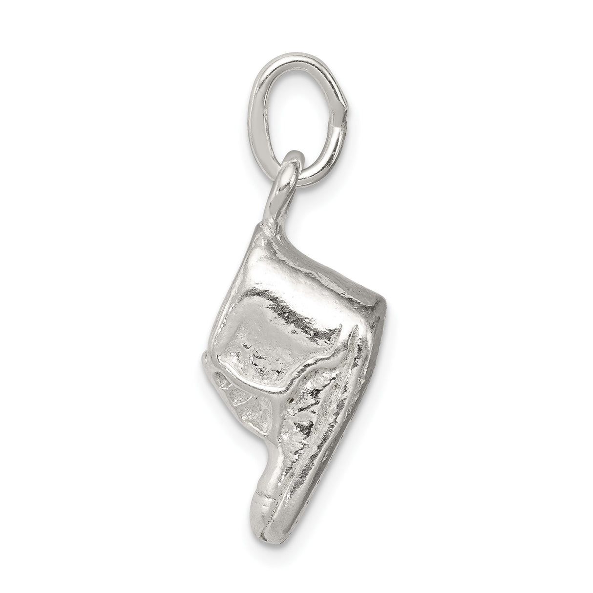 Sterling Silver Baby Shoe Pendant Charm, Realistic Sneaker Design, Newborn Keepsake Jewelry