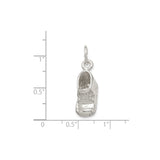 Sterling Silver Baby Shoe Pendant Charm, Realistic Sneaker Design, Newborn Keepsake Jewelry