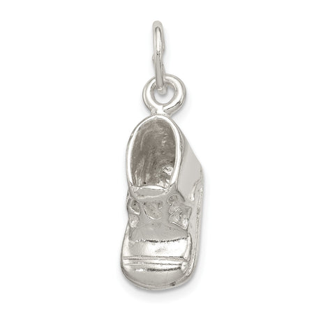 Sterling Silver Baby Shoe Pendant Charm, Realistic Sneaker Design, Newborn Keepsake Jewelry