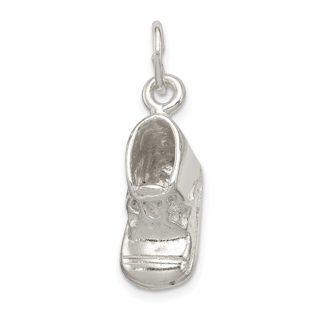 Sterling Silver Baby Shoe Pendant Charm, Realistic Sneaker Design, Newborn Keepsake Jewelry
