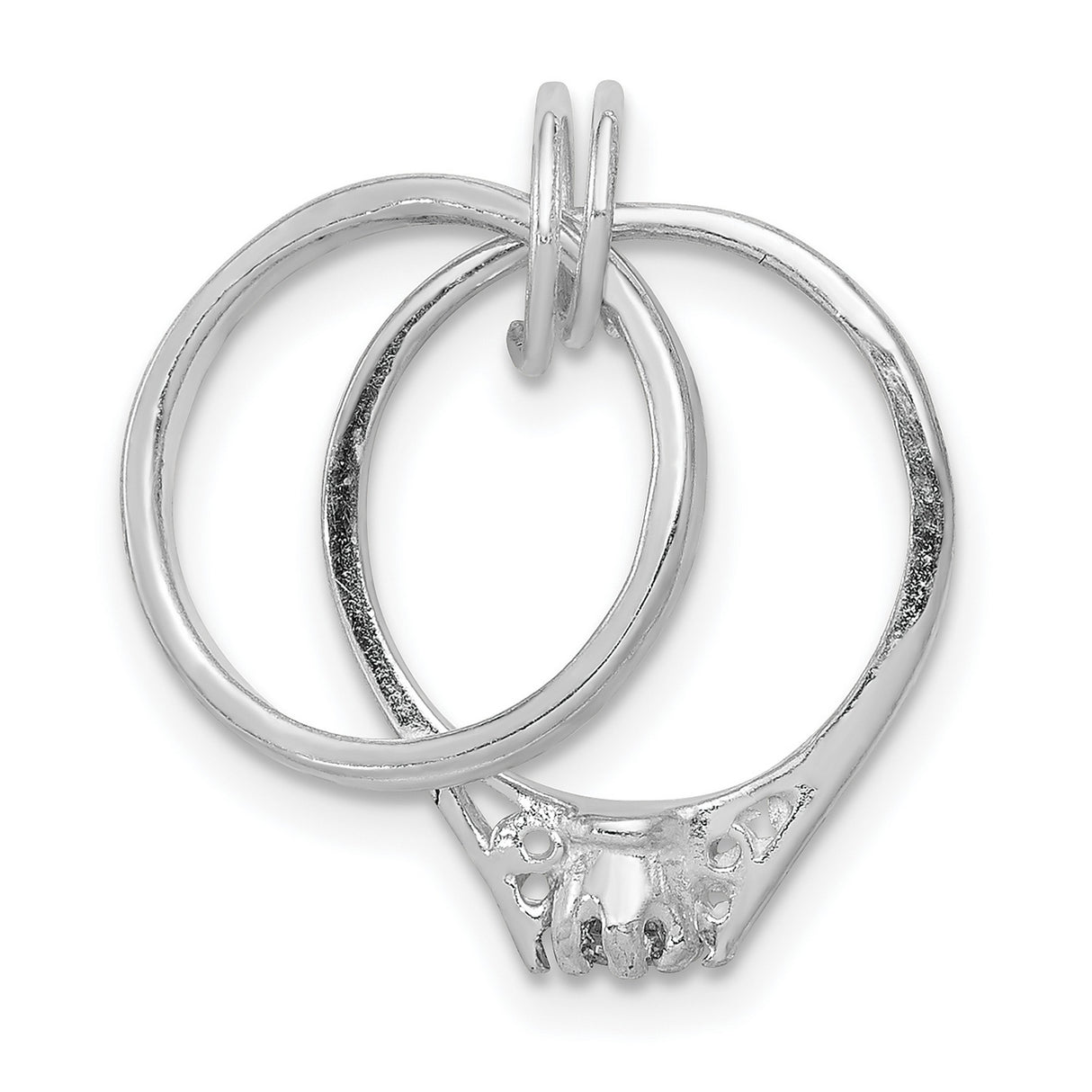 Sterling Silver Claddagh Ring Pendant with Heart and Hands Symbolizing Love and Friendship