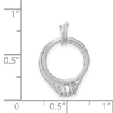 Sterling Silver Claddagh Ring Pendant with Heart and Hands Symbolizing Love and Friendship