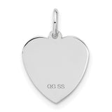 Sterling Silver Bridesmaid Pendant with Heart, Sentimental Wedding Keepsake Charm