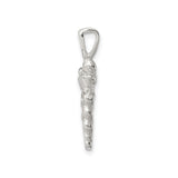 Sterling Silver Caduceus Pendant with Snake and Wings Symbol, Medical Jewelry for Healthcare Professionals