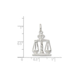 Sterling Silver Scales of Justice Pendant with Balance Charm Symbol of Law and Fairness