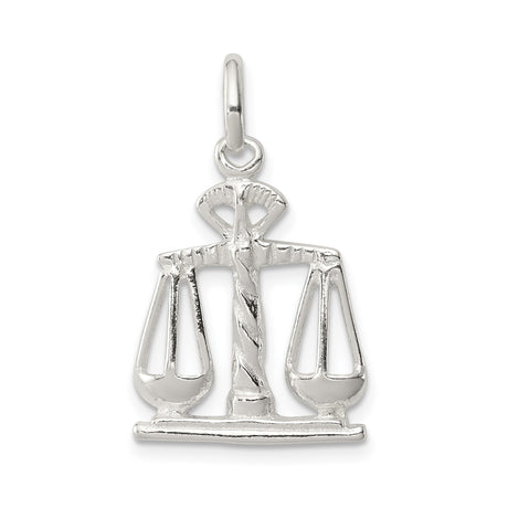 Sterling Silver Scales of Justice Pendant with Balance Charm Symbol of Law and Fairness