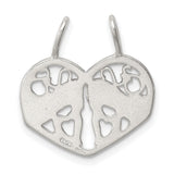 Mother Daughter 2-piece break apart Charm Pendant in Real 925 Sterling Silver
