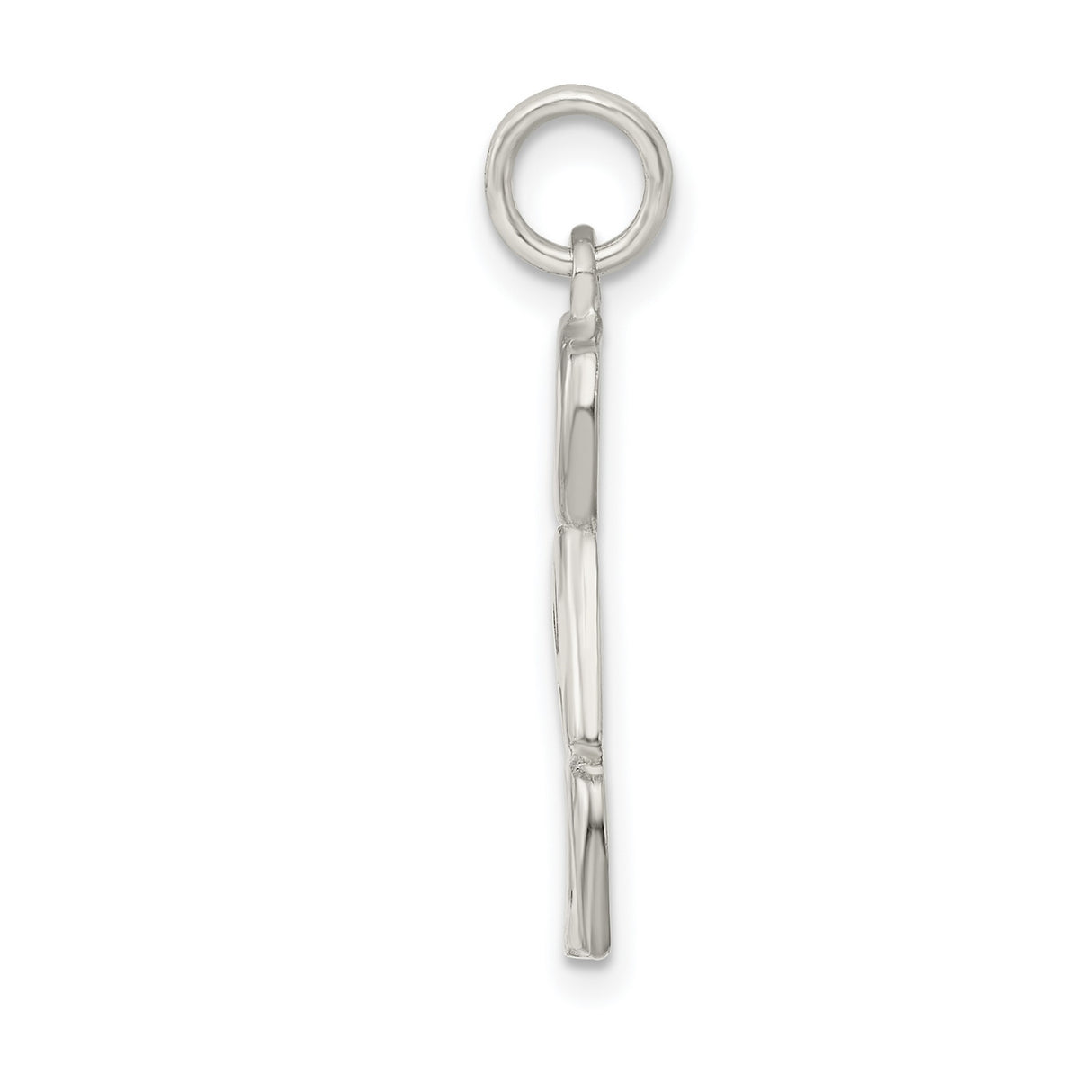 Sterling Silver Dad Pendant Charm with Vertical Block Letters, Minimal Keepsake Jewelry for Men