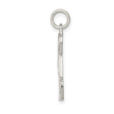 Sterling Silver Dad Pendant Charm with Vertical Block Letters, Minimal Keepsake Jewelry for Men