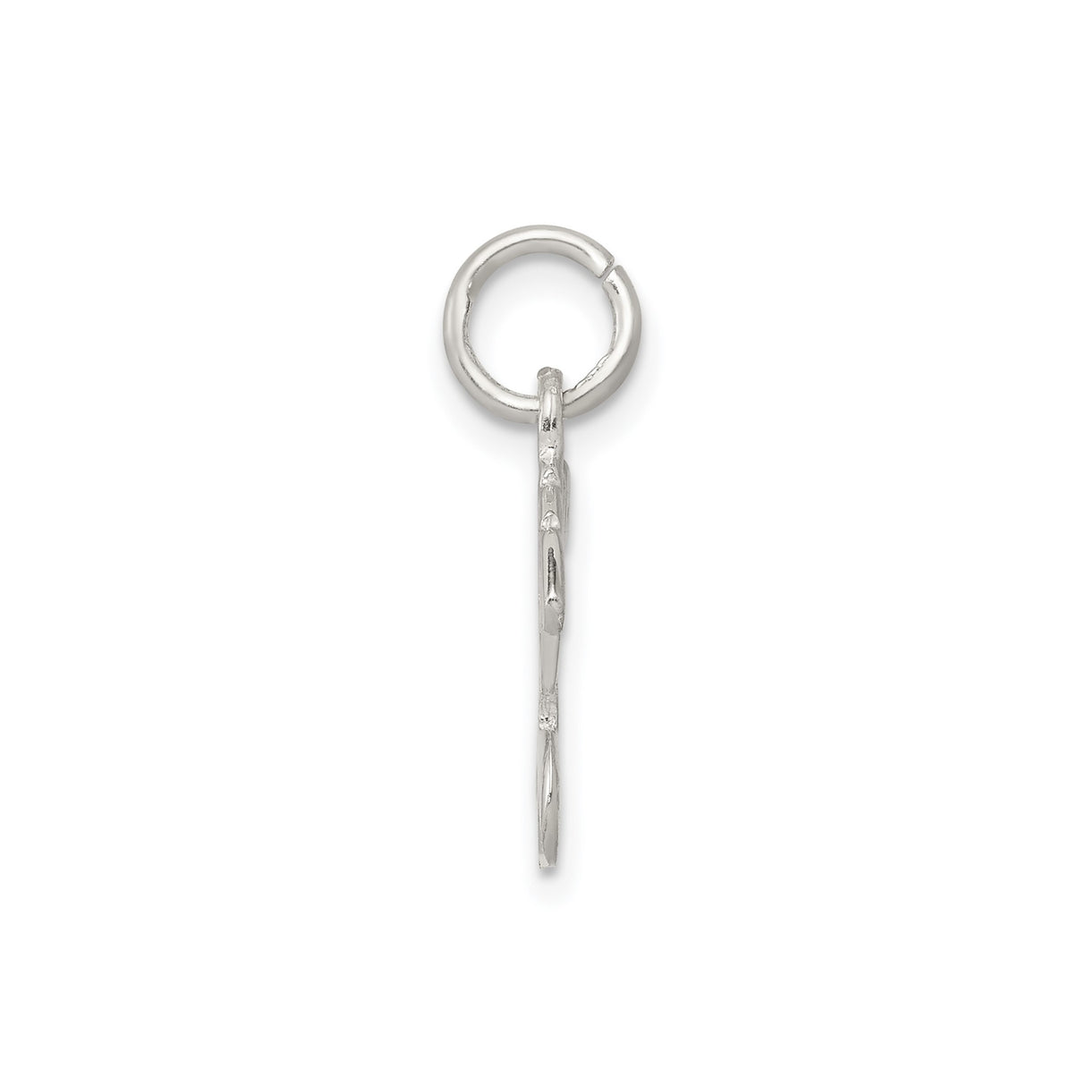 Sterling Silver Sweet 16 Pendant Charm, Polished Cutout Number Birthday Jewelry for Teens