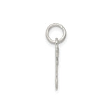Sterling Silver Sweet 16 Pendant Charm, Polished Cutout Number Birthday Jewelry for Teens