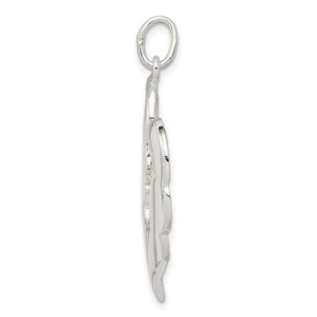 Sterling Silver Heart Pendant Featuring Mother and Outline, Sentimental Jewelry for Women