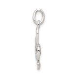 Sterling Silver Treble Clef Pendant Charm, Polished Open Music Symbol Design