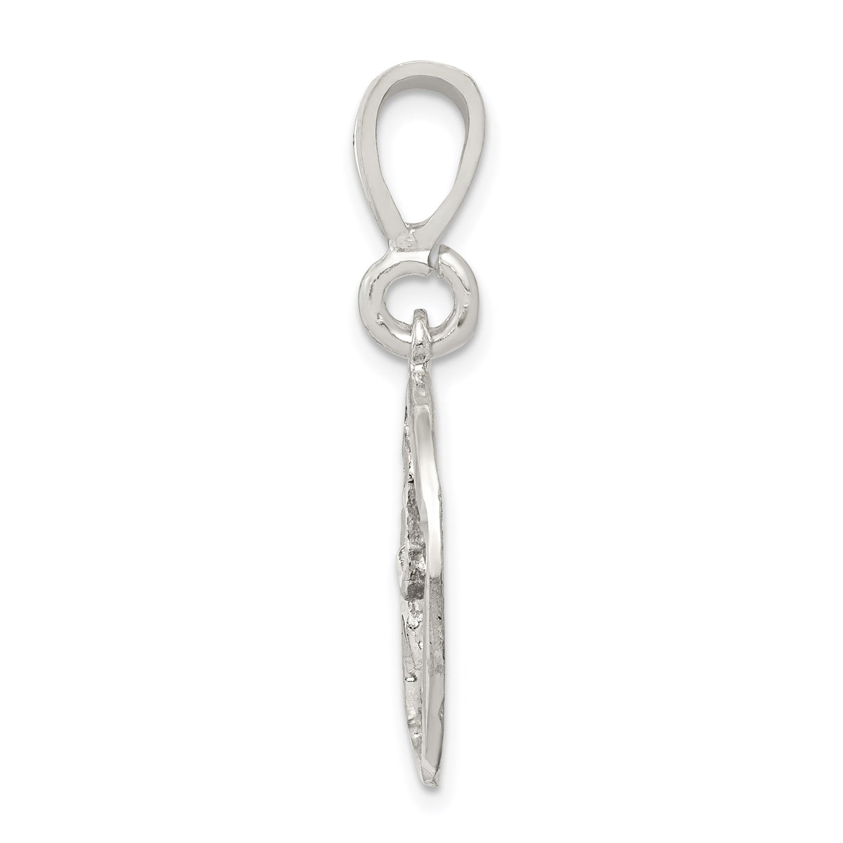 Sterling Silver Music Pendant with Treble Clef and Musical Staff Design