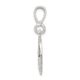 Sterling Silver Music Pendant with Treble Clef and Musical Staff Design