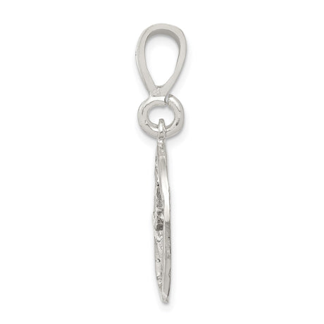 Sterling Silver Music Pendant with Treble Clef and Musical Staff Design