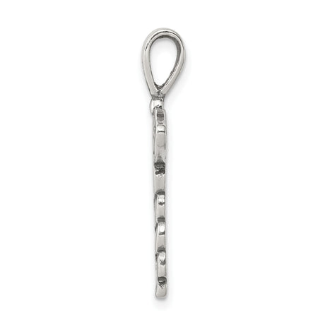Sterling Silver Caduceus Pendant with Winged Staff and Snake Symbol for Healthcare Workers