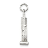 Sterling Silver Willis Tower Pendant, Chicago Skyscraper Charm, Urban Skyline Design