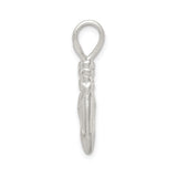 Sterling Silver Italian Horn Pendant, Cornicello Talisman for Protection and Good Luck