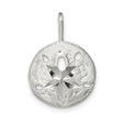 Solid Sand Dollar Disc Charm Pendant in Real 925 Sterling Silver