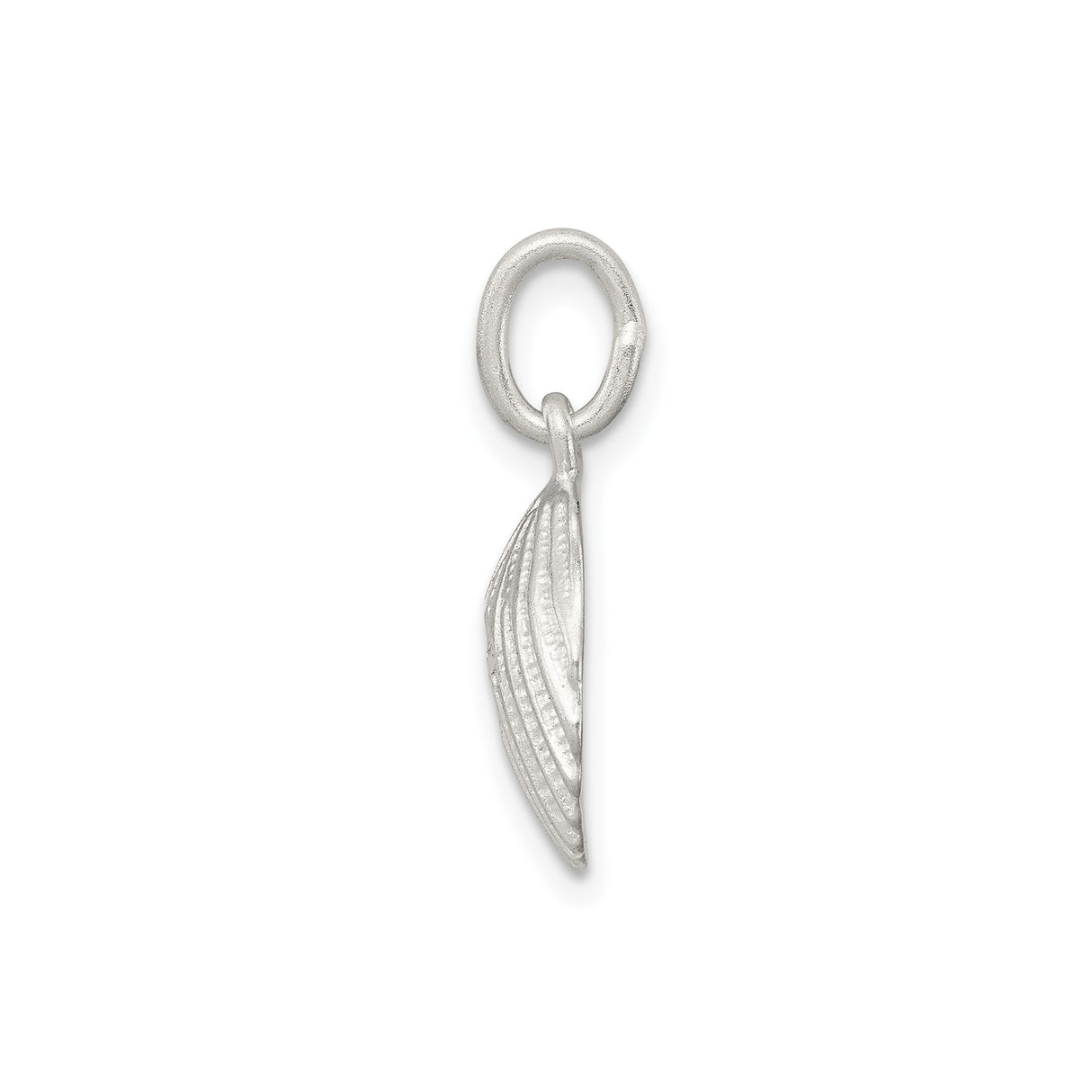 Sterling Silver Pendant, Scallop Shell with Pilgrim Staff, Camino de Santiago Christian Jewelry