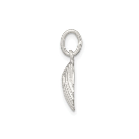 Sterling Silver Pendant, Scallop Shell with Pilgrim Staff, Camino de Santiago Christian Jewelry