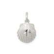 Sterling Silver Pendant, Scallop Shell with Pilgrim Staff, Camino de Santiago Christian Jewelry