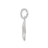 Sterling Silver Starfish Pendant with Textured Ocean Design, Nautical Coastal Charm for Women